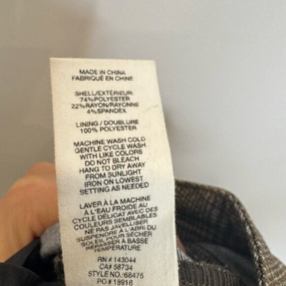 Avec les filles Brown neutral tones Plaid Pants size medium - Picture 7 of 7